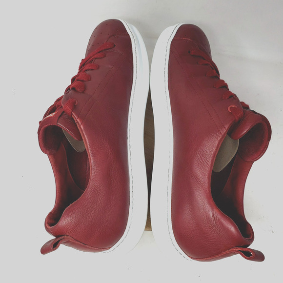 Camper Runner Shoes Mens 46 Red Leather Retro Lightweight Low Comfort Sneaker - Picture 10 of 13